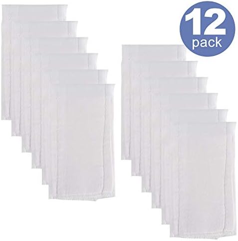 Prefold Cloth Diapers, Mifidy Birdseye 3-Ply Thick Washable Diaper Covers for Babies, White, 5/10/12 Count
