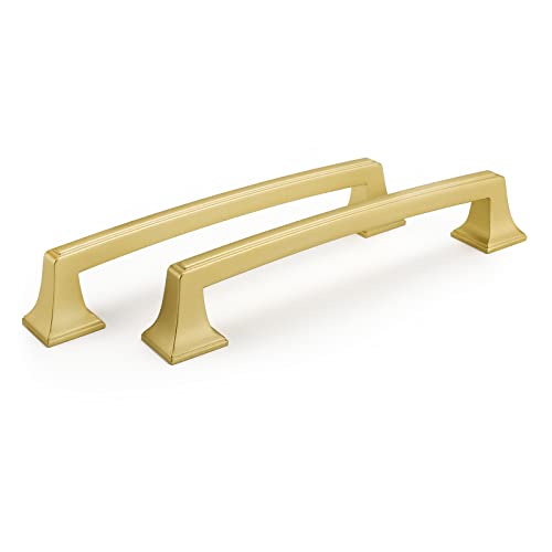 Haidms 10 Pack Gold Drawer Pulls Brushed Gold Pulls, 5inch Hole