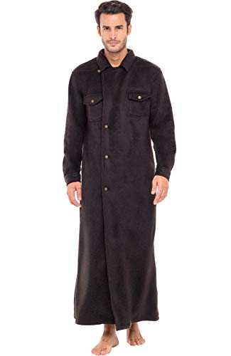 Alexander Del Rossa Men S Country Western Wrangler Style Long Duster Robe Anti Pill Fleece 3x Black A0128blk3x Pricepulse