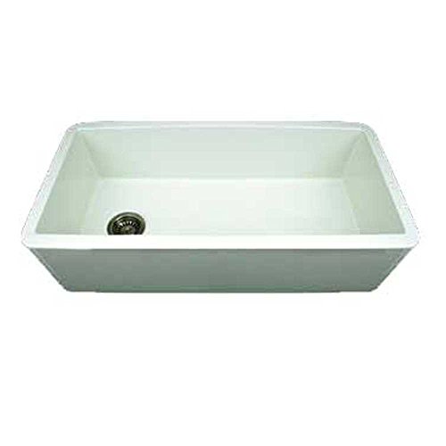 Whitehaus WH3618-WHITE Duet 36-Inch Reversible Fireclay Sink with Smooth Front Apron, White Whitehaus WH3618-WHITE Duet 36-Inch Reversible Fireclay Sink with Smooth Front Apron, White