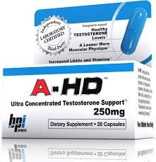 BPI A-HD Androgenic/Anti-Estrogen Testosterone Support Formula, 250mg, 28-Count