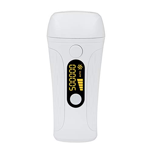 IPL Hair Removal for Women Permanent 500,000 Flashes Painless Facial Wholebody Hair Remover Device Profesional Hair Treatment Home Use (White)