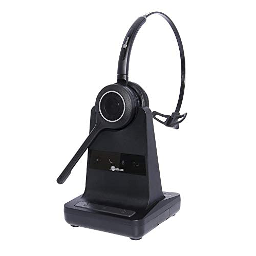 Universal Base and Professional Wireless Monaural Headset, Black