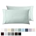 California Design Den 400 Thread Count 100% Cotton Pillow Cases, Mod Spa Standard Pillowcase Set of 2, Long - Staple Combed Pure Natural Cotton Pillowcase, Soft & Silky Sateen Weave