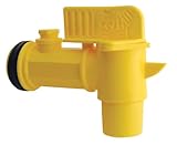 Vestil JDFT Plastic Manual Handle Jumbo Drum Faucet, Fits 2" Drum Openings