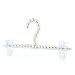 Hangerworld Pack of 2 Premium Metal Coat Hangers Covered in Pearl Beads with Plastic Clips - 12.5 Inches