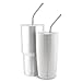 Elephix Stainless Steel Reusable Eco Friendly Drinking Straws, 8pc Set - (2) 10