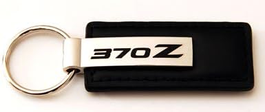 Nissan 370Z Z34 Fairlady Black Leather Official Licensed Keychain Key Fob Ring