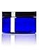 Blue 4 Oz Plastic Jar Black Lid - Pack of 12