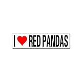 I Love Heart Red Pandas - Window Bumper Stickers