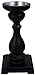 Kiera Grace Wood Pillar Candle Holder, 10-Inch, Black
