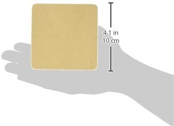 Darice Mdf Wood Coaster Set 3.94-inch 6/Pakage Square, Multicolour, 1.77x10.16x10.16 cm - Image 4