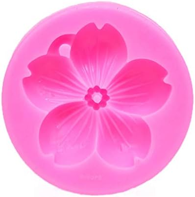 Bescita1 DIY 3D Flower Chocolate Moulds Silicone Mold Fondant Cake Decorating Chocolate Sugarcraft Mould Pink