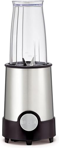 Licuadora de tamaño personal Rocket, perfecta para batidos, licuados y bebidas saludables. Tritura fácil. Base con motor de 240 W, licuadora de 12 piezas.