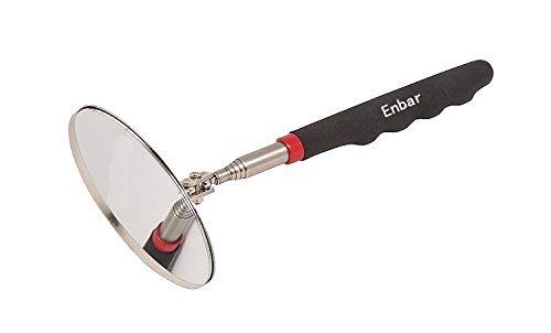 Telescopic Inspection Mirror, Circular Inspection Mirror, Telescopic Inspection Mirror, Flexible Inspection Mirror 360 Rotation, with Buckle Large Round Welding Mirror (Inspection Mirror-01)