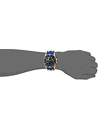 Invicta Reloj de cuarzo de acero inoxidable Pro Diver para hombre con correa de poliuretano, azul, 26