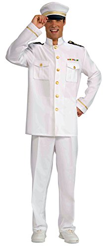 Enimay Men's White Navy Officer Jacket Halloween Costume Adult Size
