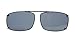 Eyekepper Large Clip On Sunglasses With Spring Draw Bar Polarized Grey Lens 57x39MM