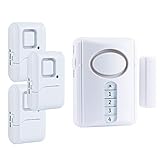 GE Personal Security Alarm Kit, Includes Deluxe Door Alarm with Keypad Activation and Window/Door Alarms, Easy Installation, DIY Home Protection, Burglar Alert, Magnetic Sensor, Off/Chime/Alarm, 51107
