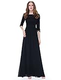 Ever Pretty Women's Lace Long Sleeve Floor Length Evening Dress 08412