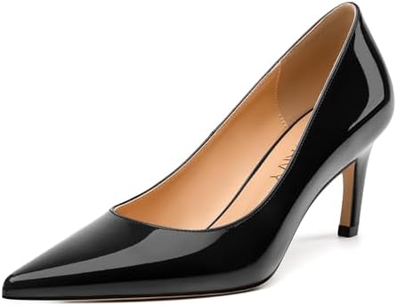 Amazon.com | GUAVAIVY Women's Pumps, Pointed Closed Toe Mid Heels