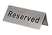 Reserved Signs Stainless Steel Double Sided Pack of 12