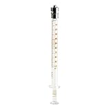 TRUTH 04-04-02-01 Borosilicate Glass Reusable Syringe with Metal Luer Lock, 1 mL Capacity, 0.1 mL Graduation