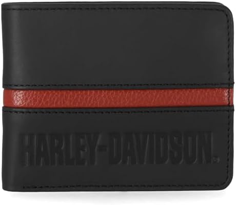 Harley-Davidson Men's Drag Race Bi-Fold Leather Wallet w/RFID