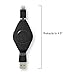 ReTrak Premier Series ETLTUSBBLK Retractable Lightning to USB Charge and Sync Cable for iPhone, iPod, and iPad (Black), 3.2 feet