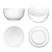 10-Ounce Porcelain Bowl Set，Soup Bowl Set，Dinner Set for Cereal, Soup 8 Packs,White，4.5 Inch