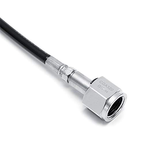 ZUINIUBI Soda Club to External CGA320 Tank Direct Adapter Hose Compatible for CO2 Soda Maker Machine Cylinder 60inch