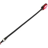 PilotLights Mini Gooseneck Panel Light with SWITCH, Map Light, Post Light - 240mm - RED LED, 12VDC