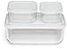 DOWN TO EARTH Glass Storage Dishes 3 Piece, 1 EA