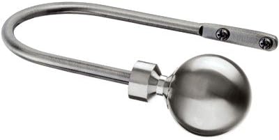 Life Gem Curtain Holdbacks Brushed Steel Silver