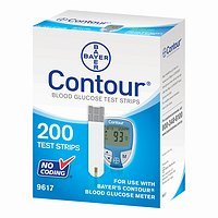 Bayer Contour Blood Glucose, 200 Test Strips