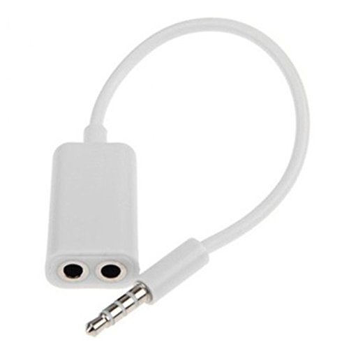 SOLDOUT™ 3.5mm Jack To Dual 3.5mm Aux Audio Headphone Headset Splitter Adapter Y Splitter Cable For PC Smart Phone (White)