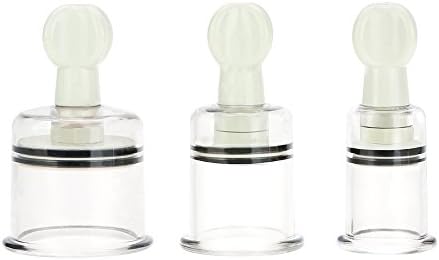 Oligex(TM) Easy Twist Rotary Cupping Suction Pump Vacuum Women Nipple Enlargement Suction Cups Nipple Cupping Massage Cup S / M / L