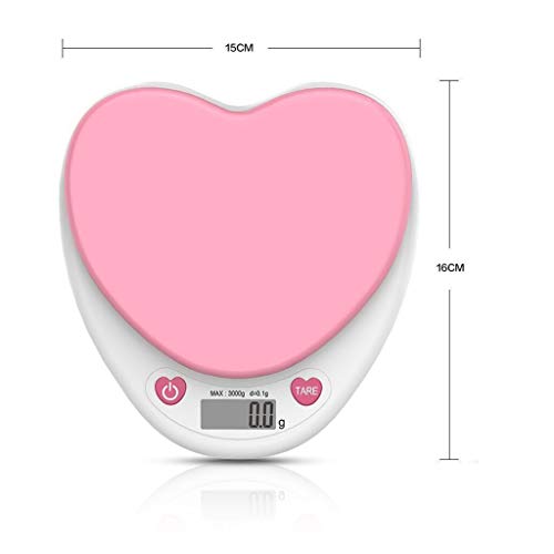 Puyujin Digital Kitchen Scale/Lab Scale Multi-Function Accurate Food Scale for Baking Cooking with LCD Display, 8 lbs/3 kg Capacity, Stainless Steel, Easy to Clean (Pink) - Thumbnail 4