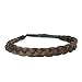 DIGUAN Synthetic Hair Braided Headband Classic Chunky Wide Plaited Braids Elastic Stretch Hairpiece Women Girl Beauty accessory, 55g aHairBeauty (#Chestnut)