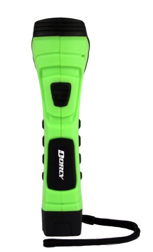 Dorcy 41-4755 CyberLight Weather Resistant LED Flashlight with Nylon Lanyard and TrueSpot Reflector, 190-Lumens, Neon Green Finish