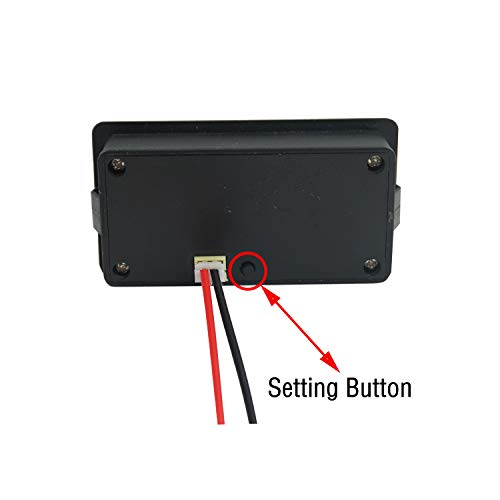 12V 24V 36V 48V Battery Meter, Battery Capacity Voltage Indicator, Lead-Acid&Lithium ion Battery Charge Discharge Monitor, for Motorcycle Car Truck Vehicle Marine Boat Golf Cart Club Car - Blue