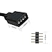 15pcs LED Light Extension Cable 0.3M 0.98ft, LED Light Strip Connector LED 4 Pin Extension Cable Cord Wire for SMD 5050 3528 2835 RGB LED Light Strip (Black)