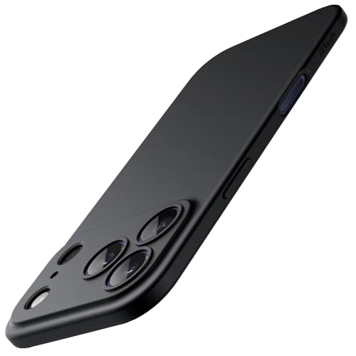 JETech Slim Case for iPhone 17 Pro MAX 6.9 Inch, Minimalist Lightweight Ultra Thin Case with Camera Lens Protection, Matte Anti-Fingerprint Finish (Black)