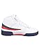 Fila Boys' F-13 Hi-Top Sneakers - White/Navy/red, 13 Youth