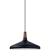 Maxim Nordic-One Light Pendant-15.25 Inches Wide by 9 inches high-Walnut/Black Finish