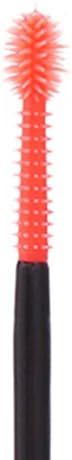 DSYbeauty 50pcs Disposable Red Silicone Different Brush Head Eyelash Extension Mascara Wands Brush Applicators (1#)