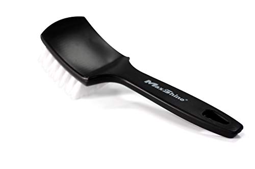 Maxshine Long Handled Upholstery Stiff Bristle Wheel Tire Brush for Car Detailing, 25mm PP Hair