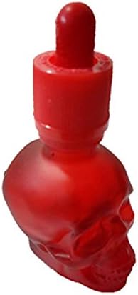 SimonX 1 Piece 30ml Skull Bottle Bitter Bottle E Liquid Frosted Black Skull Shape Glass Dropper Bottle With Child Proof 30ml Red
