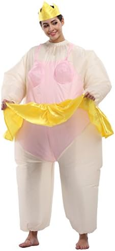 Perfect Corset Inflatable Adult Sumo Wrestler Wrestling Fat Suit Halloween Fancy Costume,Queen