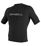 O'Neill Wetsuits Mens 1 mm Hammer Short Sleeve Crew Top, Black, Medium